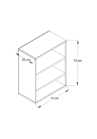 Kobiç 2 Kapaklı Çok Amaçlı Tek Raflı Banyo Ve Mutfak Dolabı 70X30X70 Cm Beyaz