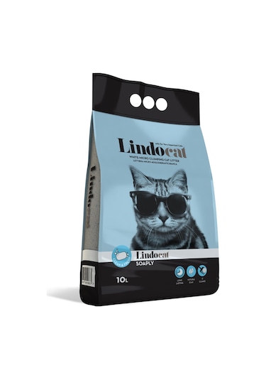 Lindo Cat Sabun Kokulu Topaklaşan İnce Taneli Kedi Kumu 2 x 10 L