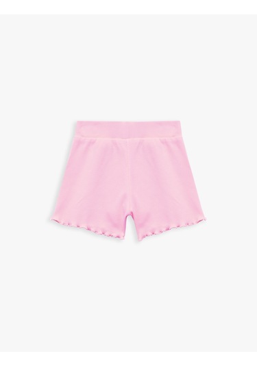 Koton Kaşkorse Pamuklu Fiyonklu Mini Şort Pembe 5skg40058ak Gül