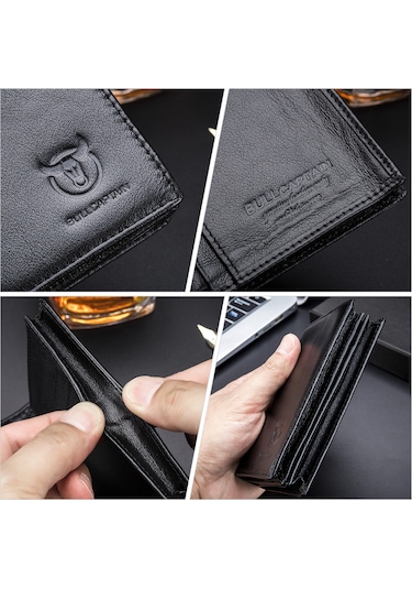 Hangfox Erkek Deri Cüzdan - 15 Kartlı, 2 Para Bölmeli, Anti-canıklama, Kalın Tip, Kahverengi 027 Modeli Çok Renkli