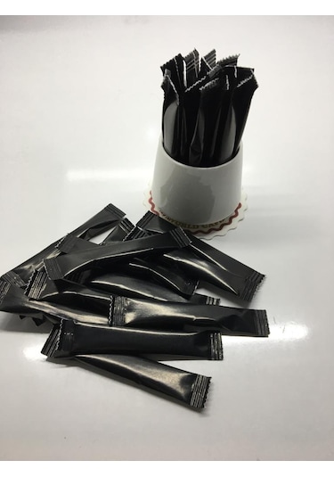 Merpak Ambalaj Siyah Baskılı Stick Toz Şeker 2000 x 3 G