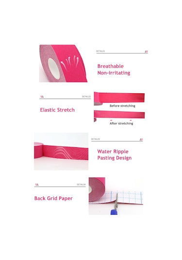 Qingmipy Cilt Gerdirme Yüz Maskesi - Esnek, Nefes Alabilir Ve Rahat Yüz Yapışkanı, 5m Uzunluk, Çeşitli Renkler