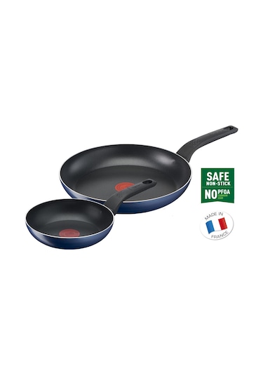 Tefal Titanyum 1X Easy Cook&Clean Difüzyon Tabanlı İkili Tava Seti 20 - 28 CM