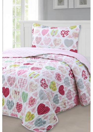Love Genç Ve Çocuk Tek Kişilik Yatak Örtüsü 180x240 Çok Renkli
