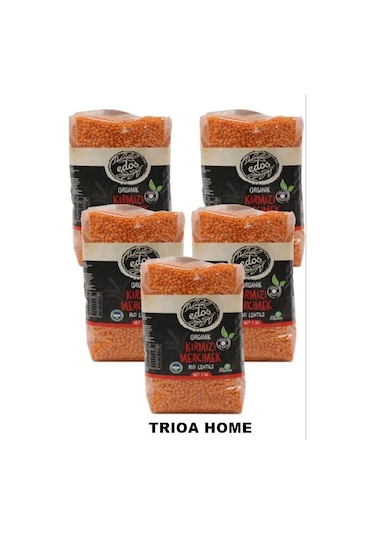 meditroia Edos Organik Kırmızı Mercimek 5 x 1 KG