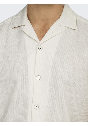 Only & Sons Erkek Waffle Kumaş Yazlık Resort Gömlek - Onsbertil Model" Cok Renklı