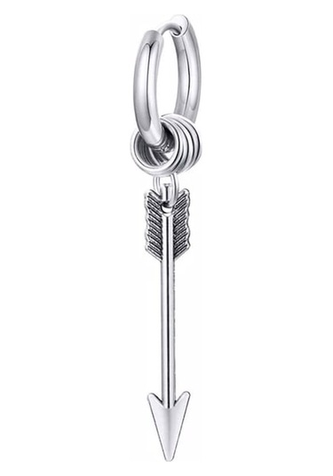 Tezzgelsin Unisex Hipoalerjenik Gothic Punk Paslanmaz Iki Adet Çelik Küpe Siyah - Beyaz