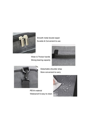 Jzcat- Taşınabilir Yalıtımlı Piknik Çantası Büyük Kapasiteli 15l Siyah