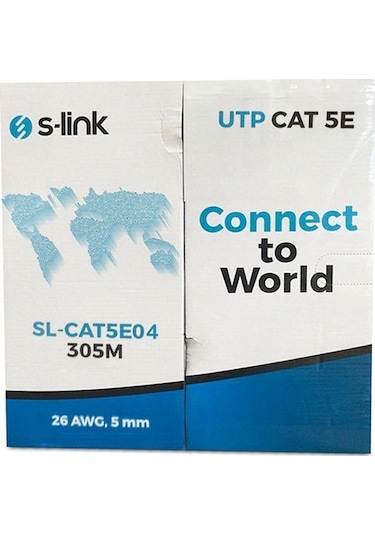 S-Link Sl-Cat608 305Mt Utp Cat6 Kablo 24Awg