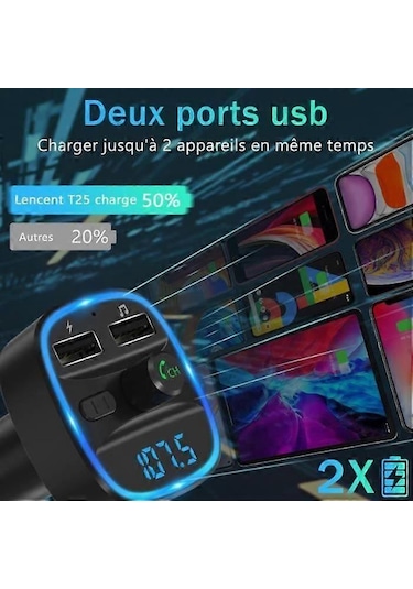 Lencent Car Fm Transmıtter Bluetooth Car Fm Transmitter Bluetooth Car Mp3 Player Wireless Radio Adapter Kit