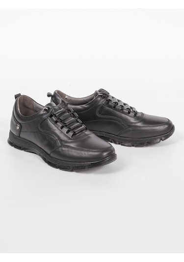 Black Vein Erkek Hakiki Deri Ortopedik Günlük Spor Ayakkabı Bva 3