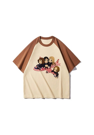 Snapbuy K-on Anime T-shirt Kadın - Desenli Bayan Üst Giyimerkek Mavi