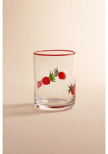 Karaca Strawberry Meşrubat Bardağı 420 ml Kırmızı