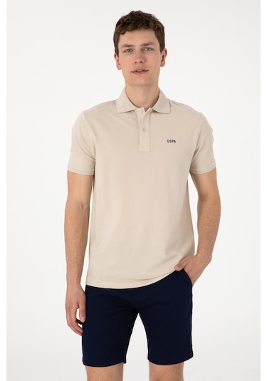 U.S. Polo Assn. Erkek Regular Fit Polo Yaka Taş Basic Tişört 50306007-VR049 U.S. Polo Assn. Erkek Regular Fit Polo Yaka Taş Basic Tişört 50306007-VR049