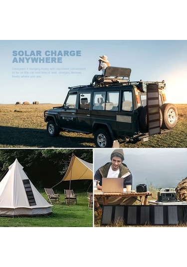 Motion003 Siyah Takım Elbise 6 Katlı Güneş Şarj Cihazı Pil Paneli Taşınabilir Güç Kaynağı Hızlı Usb Şarj Fotovoltaik Kamp Rv Güneş Paneli