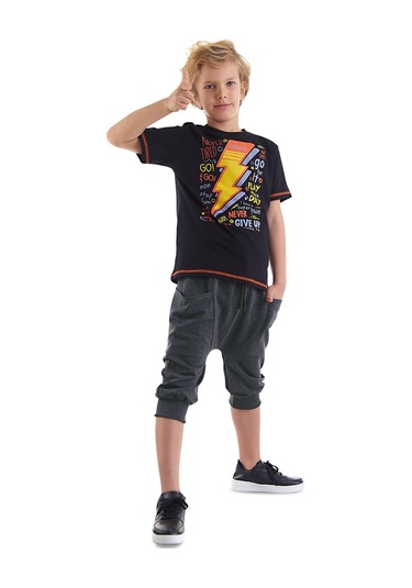 Denokids Mshb&g Loading Erkek Çocuk T-shirt Kapri Takım Çok Renkli