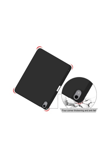 Ipad Uyumlu Air 2020 /air 2022 İçin Otomatik Uyandırma/uyku Litch Skin Pu Deri Üç Katlı Stand Kılıfı Ve Kalem Tutucu