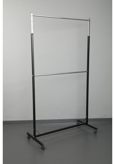 Uzmangrupraf Uzman Grup Raf Çift Katlıayarlanabilir Tekerlekli Elbise Askılığı