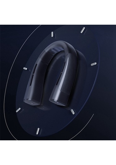 4000mah Asılı Boyun Fanı Klima Usb Şarj Edilebilir Hava Soğutucu Spor Yaz Için 5 Hız Elektrikli Fan, Beyaz 1401 Renkli