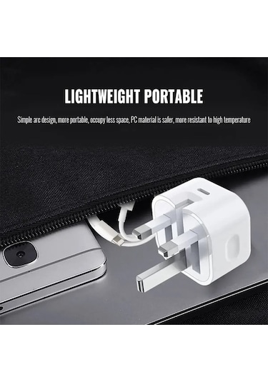 Zyzqstore İngiltere Usb-c Şarj Cihazı İphone Uyumlu 15/16/huawei/samsung Qc3.0 1 Adet