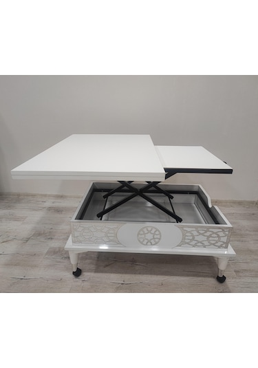 Aras 5 Kademeli Tekerlekli Akıllı Sihirli Orta Sehpa 60x90