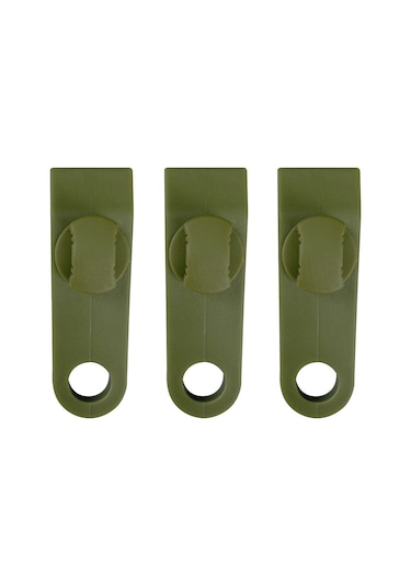 Skycity 12 Adet Yeşil Nylon Tente Klipsi + 12 İp Topu, Dayanıklı Fosforlu Korumalı, Çadır/perde/caravan Sabitleme Kiti, Yüksek Kalite Rüzgar Direnci Yeşil