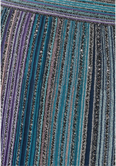 Missoni Payetli Triko Maxi Etek Mavi