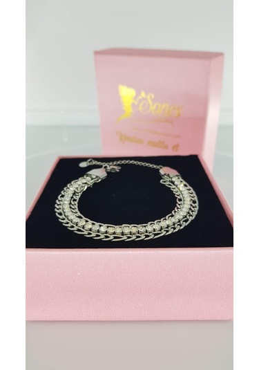 Gümüş Rengi Çelik Bileklik Sns003-1 Gold