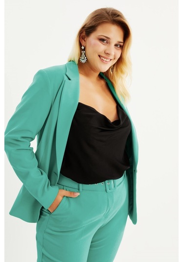 Astarlı Blazer Ceket-yeşil Yeşil