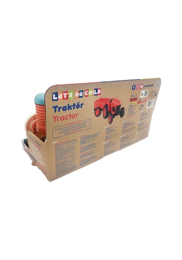 Let's Be Child Römorklu Sürtmeli Plastik Traktör Lc-30878 Lacivert-turuncu