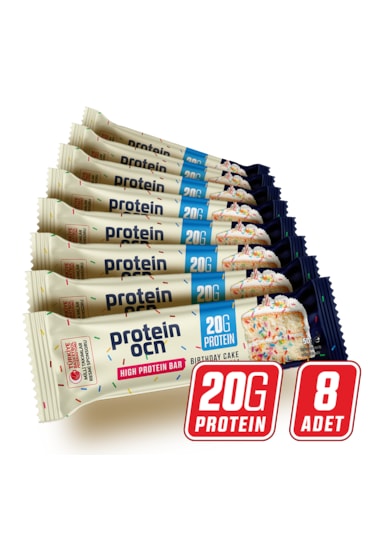 Proteinocean Protein Bar - Birthday Cake Aromalı - 50 G x 8 Adet