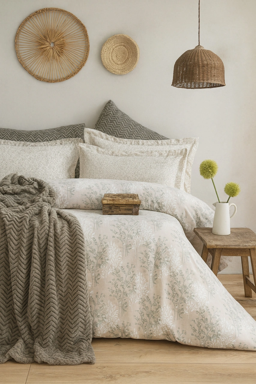 Everyday Yatak Ö. Nevresim Takımı Çift Kişilik Rowena Mavi Mavi