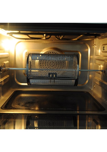 Neevoyu Fırın Uyumlu Paslanmaz Çelik Döner Kavurma Kafesi - Fıstık, Fındık, Kestane, Kuruyemiş Pişirme Aleti 18x12cm Diğer