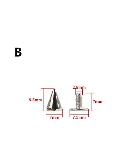 10 Takım Dekoratif Deri Kemer Dıy El Sanatları Çanta Çıtçıt Vida Perçinler Metal Ayakkabı Elbise 7x10mm