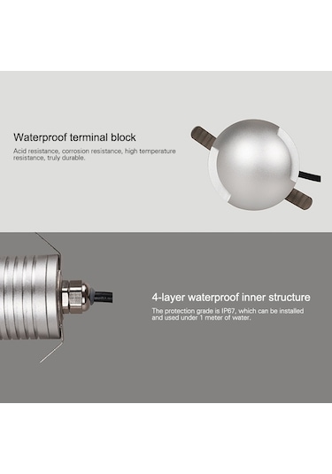 Sones 3w Led Gömülü Polarize Gömülü Lamba Ip67 Su Geçirmez Kaplumbağa Kabuğu Lambası Açık Bahçe Çim Lambası, Beyaz Işık 4000k Q1 Tek Yönlü Işık