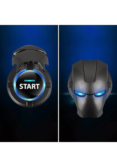 Start Stop Klima Düğme Buton Koruyucu Füme Metal