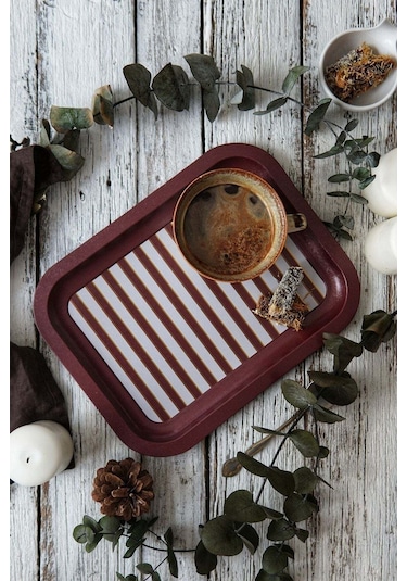 Festival Desenli Metal Klasik Tepsi, 23,3 X 30,7 Cm