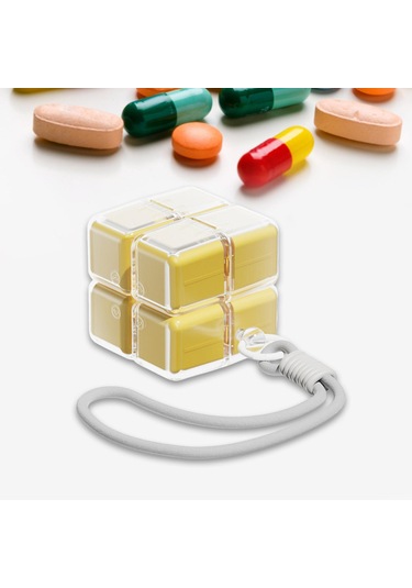 Suntek Seyahat Için Çok Yönlü İlaç Kutusu, Çanta Ve Sırt Sarı