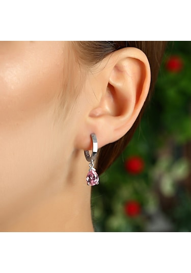 Azuris 925 Ayar Gümüş Damla Taş Küpe N11.15290