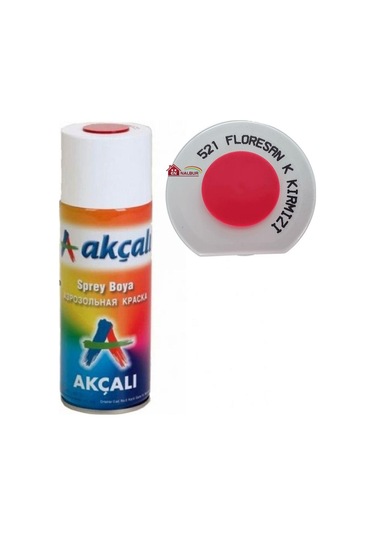 Akçalı Sprey Boya 400 ML 521 Florasan Koyu  Kırmızı
