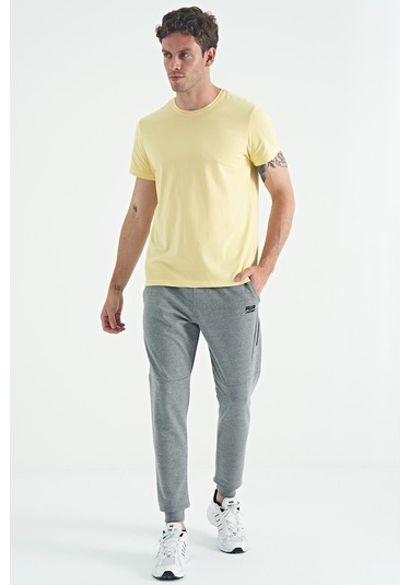 Air Jones Tommy Life Calvin Sarı Basic Erkek T-shirt - 88245 Sari