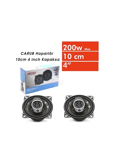 CARUB Hoparlör Takımı 10cm 4 inch Kapaksız - 2 Adet