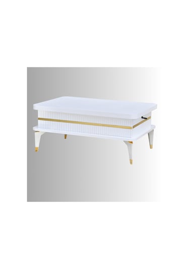 Riva Akıllı Sehpa - Beyaz Gold Beyaz - Gold