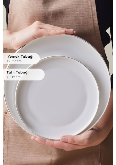 Karaca  Stream Bone Saturn 24 Parça 6 Kişilik Yemek Takımı Gold