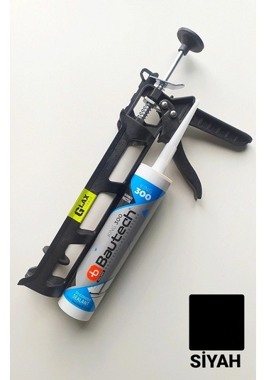 Siyah Silikonize Mastik / Çekomastik 500 gr. + Silikon Tabancası