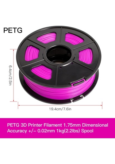 Sunlu Petg 3d Yazıcı Filamenti 1,75 Mm Boyutsal Doğruluk +/- 0,02 Mm 1 Kg 2,2 Lbs Makara, Ten Rengi