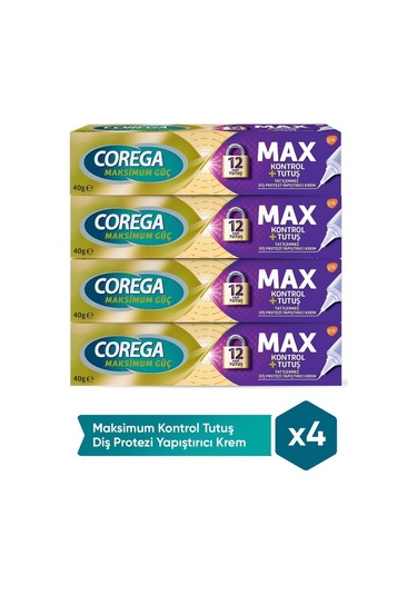 Maksimum Kontrol Yapışıtırıcı Krem 40 Gr X 4 Adet