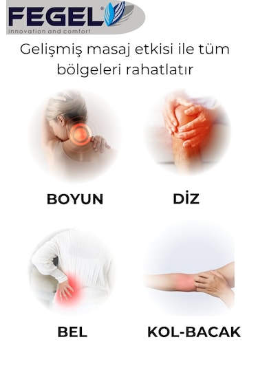 Fg-687 3d Ovmalı Isıtmalı Boyun Askılı Masaj Yastığı Bej