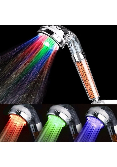 River World Renk Değiştiren Led Işıklı Su Tasarruflu Basınçlı Duş