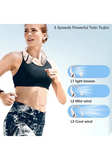 Taşınabilir Boyun Fanı, 5000 Mah Katlanabilir Boyun Fanı Bladeless Soğutma Pink